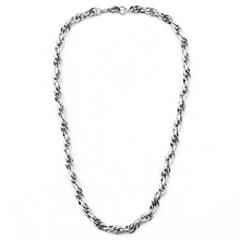 Korean Fashion Wild Hipster Stainless Steel Men's Necklace Hiphop Silver Chain